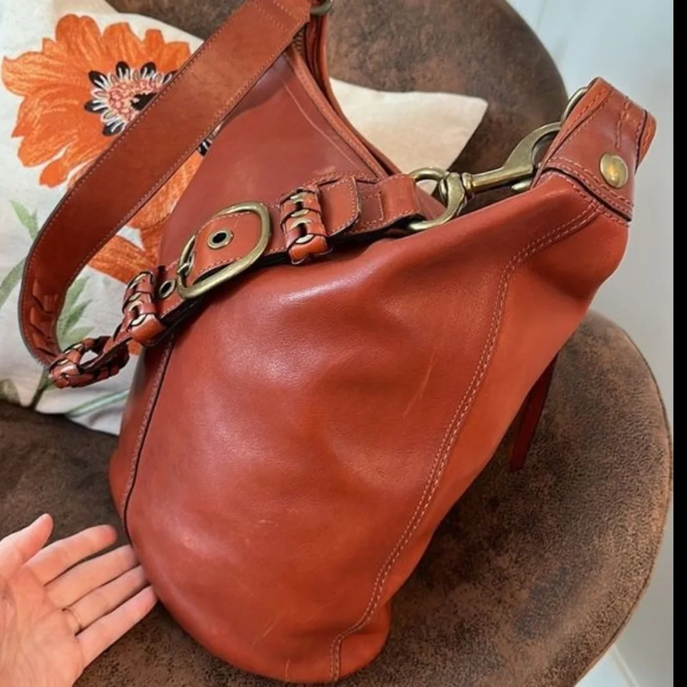 RARE COACH 11423 BLEECKER DUFFLE LEATHER w/OG HANGTAG SHADE OF WHISKEY RUST - Picture 11 of 15
